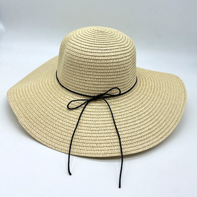 Letný jednoduchý klobúk Floppy Sun Hat Dámsky plážový klobúk so širokým okrajom, dievčenský plážový cestovný skladací slamený klobúk, opaľovací krém, UV ochrana, dámska čiapka