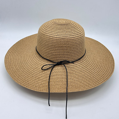 Letný jednoduchý klobúk Floppy Sun Hat Dámsky plážový klobúk so širokým okrajom, dievčenský plážový cestovný skladací slamený klobúk, opaľovací krém, UV ochrana, dámska čiapka