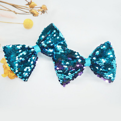 Bling Sparkle Glitter Svečane velike 5 inča šljokice Rainbow Trake Mašne za kosu Aligatorske kopče za djevojčice, malu djecu i djecu