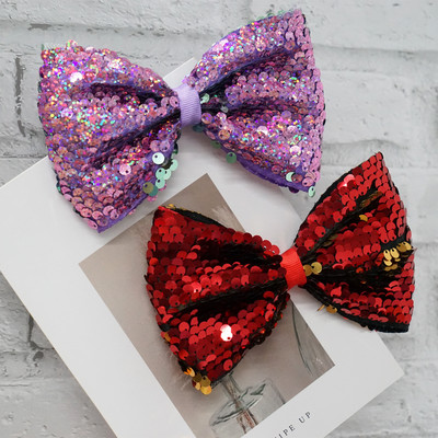 Bling Sparkle Glitter Svečane velike 5 inča šljokice Rainbow Trake Mašne za kosu Aligatorske kopče za djevojčice, malu djecu i djecu