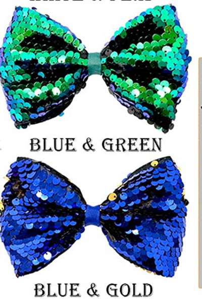 Bling Sparkle Glitter Svečane velike 5 inča šljokice Rainbow Trake Mašne za kosu Aligatorske kopče za djevojčice, malu djecu i djecu