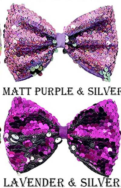 Bling Sparkle Glitter Svečane velike 5 inča šljokice Rainbow Trake Mašne za kosu Aligatorske kopče za djevojčice, malu djecu i djecu