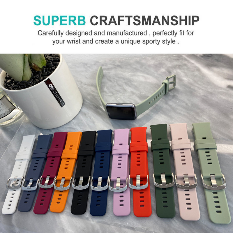 Huawei kella Fit rihma asendusrihm Huawei käekella jaoks Fit Elegant rihm Silikoonist kellarihm Huawei Fit käevõru jaoks