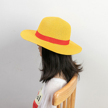 Luffy Straw Hat Anime Cartoon Cosplay Caps Αξεσουάρ Καλοκαιρινό καπέλο ηλίου Καπέλο ηλίου γονέα-παιδικό καπέλο Luffy καπέλο για γυναίκες άνδρες