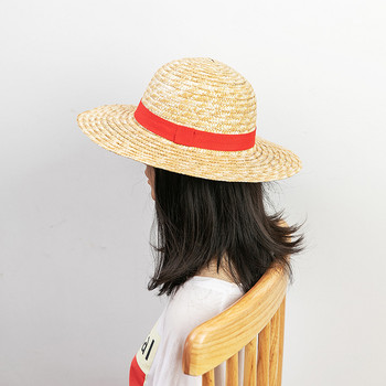 Luffy Straw Hat Anime Cartoon Cosplay Caps Αξεσουάρ Καλοκαιρινό καπέλο ηλίου Καπέλο ηλίου γονέα-παιδικό καπέλο Luffy καπέλο για γυναίκες άνδρες