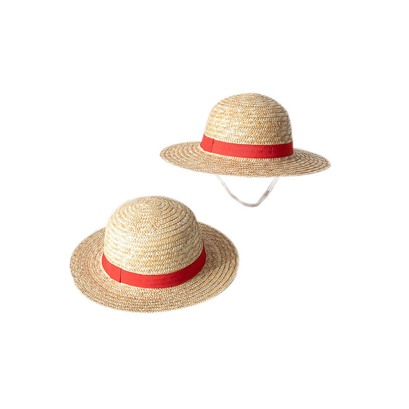„Luffy Straw Hat“ Anime animacinių filmų „Cosplay“ kepurės Priedai Vasarinė kepurė nuo saulės Saulės skrybėlė tėvams ir vaikams „Luffy“ skrybėlė moterims, vyrams