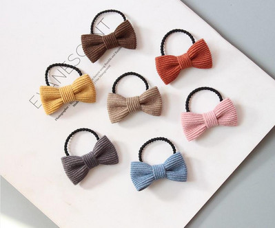 Naujas Velvet Girl velvetas Elastiniai plaukų kaklaraiščiai Guminės juostelės vaikams plaukams guma surišti į uodegą laikikliai Plaukų aksesuarai