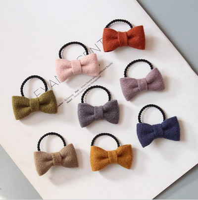 Naujas Velvet Girl velvetas Elastiniai plaukų kaklaraiščiai Guminės juostelės vaikams plaukams guma surišti į uodegą laikikliai Plaukų aksesuarai