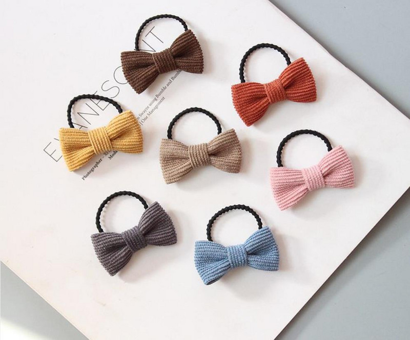 Naujas Velvet Girl velvetas Elastiniai plaukų kaklaraiščiai Guminės juostelės vaikams plaukams guma surišti į uodegą laikikliai Plaukų aksesuarai