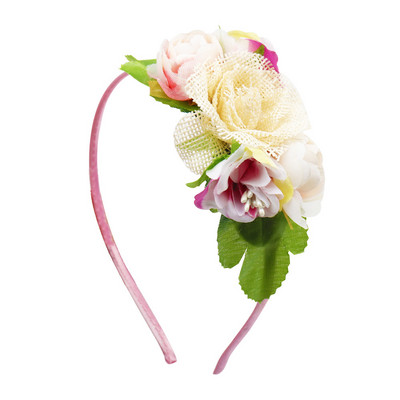 CN Benzile de păr cu flori din organza pentru fete Bentita de iepuraș de Paște Crăciun de petrecere pentru copii Cadouri de Paște Accesorii de păr Urechi de iepure Iepuraș