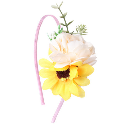 CN Benzile de păr cu flori din organza pentru fete Bentita de iepuraș de Paște Crăciun de petrecere pentru copii Cadouri de Paște Accesorii de păr Urechi de iepure Iepuraș