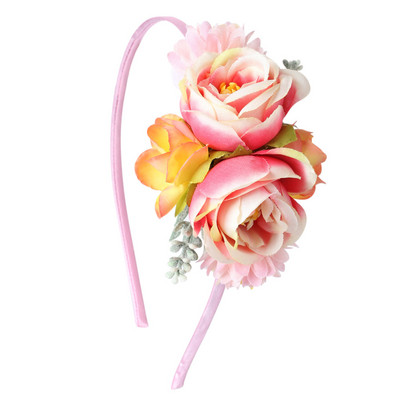 CN Benzile de păr cu flori din organza pentru fete Bentita de iepuraș de Paște Crăciun de petrecere pentru copii Cadouri de Paște Accesorii de păr Urechi de iepure Iepuraș