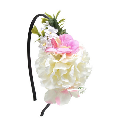 CN Benzile de păr cu flori din organza pentru fete Bentita de iepuraș de Paște Crăciun de petrecere pentru copii Cadouri de Paște Accesorii de păr Urechi de iepure Iepuraș