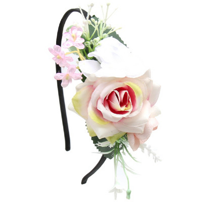 CN Benzile de păr cu flori din organza pentru fete Bentita de iepuraș de Paște Crăciun de petrecere pentru copii Cadouri de Paște Accesorii de păr Urechi de iepure Iepuraș