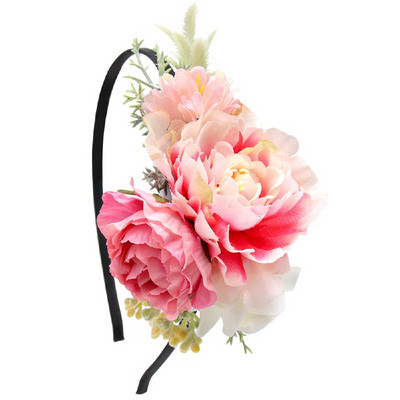 CN Benzile de păr cu flori din organza pentru fete Bentita de iepuraș de Paște Crăciun de petrecere pentru copii Cadouri de Paște Accesorii de păr Urechi de iepure Iepuraș