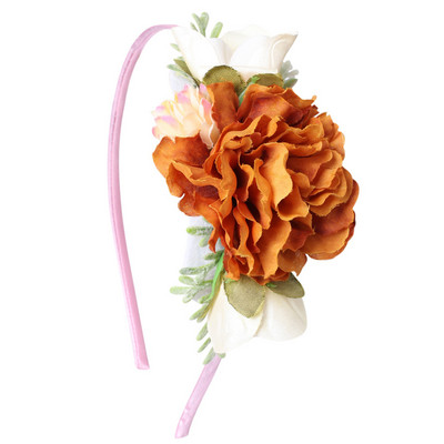 CN Benzile de păr cu flori din organza pentru fete Bentita de iepuraș de Paște Crăciun de petrecere pentru copii Cadouri de Paște Accesorii de păr Urechi de iepure Iepuraș