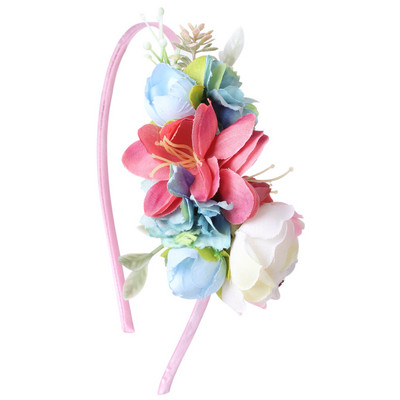 CN Benzile de păr cu flori din organza pentru fete Bentita de iepuraș de Paște Crăciun de petrecere pentru copii Cadouri de Paște Accesorii de păr Urechi de iepure Iepuraș