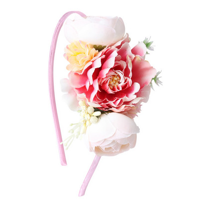 CN Benzile de păr cu flori din organza pentru fete Bentita de iepuraș de Paște Crăciun de petrecere pentru copii Cadouri de Paște Accesorii de păr Urechi de iepure Iepuraș