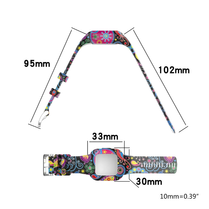 skirta GarminFit JR 3/Garmin vivofit JR 3 Reguliuojama sportinė silikoninė dilimui atspari apyrankė, vandeniui atspari apyrankė P0RC