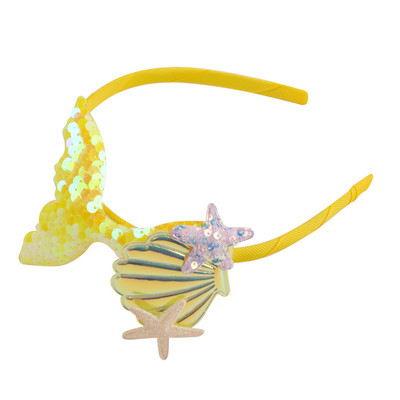 Χαριτωμένο κορδόνι γοργόνας για κοριτσάκια Κοχύλι με πούλιες Αστερίες χτενίσματα Παιδικά χειροποίητα αξεσουάρ μαλλιών ουράνιο τόξο