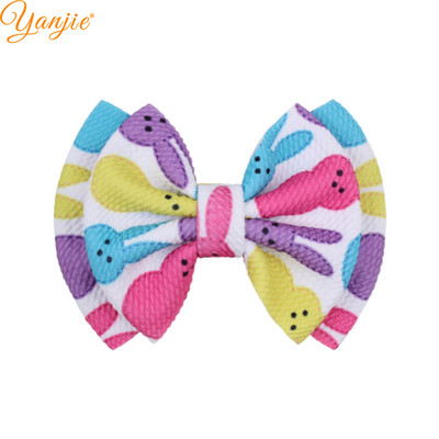 Klasična 2022 6" dvoslojna mašna za kosu od tkanine s otisnutim mecima Najlonska traka za glavu/ukosnica DIY dodaci za kosu za djevojčice