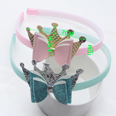 2PC Djevojčice Trendy svjetlucave trake za kosu Nove dječje trake za glavu sa zubima Dječje mašne u obliku veselja Obruč za kosu/glava Dodaci za kosu