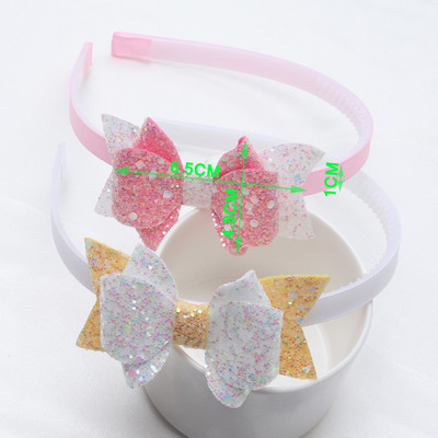 2PC Djevojčice Trendy svjetlucave trake za kosu Nove dječje trake za glavu sa zubima Dječje mašne u obliku veselja Obruč za kosu/glava Dodaci za kosu