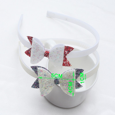 2PC Djevojčice Trendy svjetlucave trake za kosu Nove dječje trake za glavu sa zubima Dječje mašne u obliku veselja Obruč za kosu/glava Dodaci za kosu