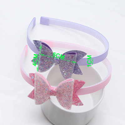 2PC Djevojčice Trendy svjetlucave trake za kosu Nove dječje trake za glavu sa zubima Dječje mašne u obliku veselja Obruč za kosu/glava Dodaci za kosu