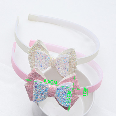 2PC Djevojčice Trendy svjetlucave trake za kosu Nove dječje trake za glavu sa zubima Dječje mašne u obliku veselja Obruč za kosu/glava Dodaci za kosu