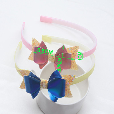 2PC Djevojčice Trendy svjetlucave trake za kosu Nove dječje trake za glavu sa zubima Dječje mašne u obliku veselja Obruč za kosu/glava Dodaci za kosu