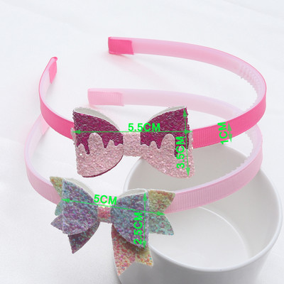 2PC Djevojčice Trendy svjetlucave trake za kosu Nove dječje trake za glavu sa zubima Dječje mašne u obliku veselja Obruč za kosu/glava Dodaci za kosu