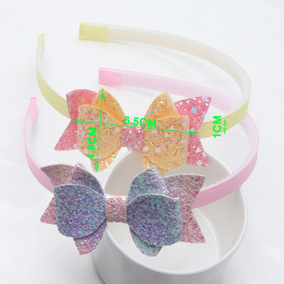 2PC Djevojčice Trendy svjetlucave trake za kosu Nove dječje trake za glavu sa zubima Dječje mašne u obliku veselja Obruč za kosu/glava Dodaci za kosu