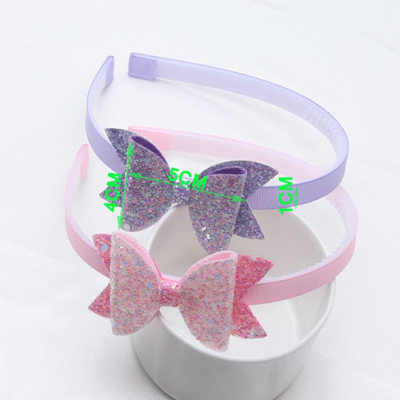 2PC Djevojčice Trendy svjetlucave trake za kosu Nove dječje trake za glavu sa zubima Dječje mašne u obliku veselja Obruč za kosu/glava Dodaci za kosu