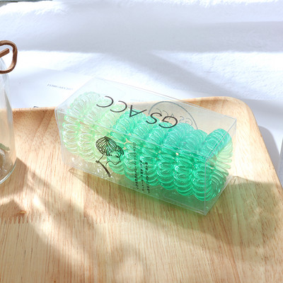 9 vnt mergaičių saldainių spalvos guminė juosta moteriška plaukų juosta plaukų aksesuarai Mergaičių gradiento spalvos telefono laidas plaukų žiedas plaukų aksesuarai