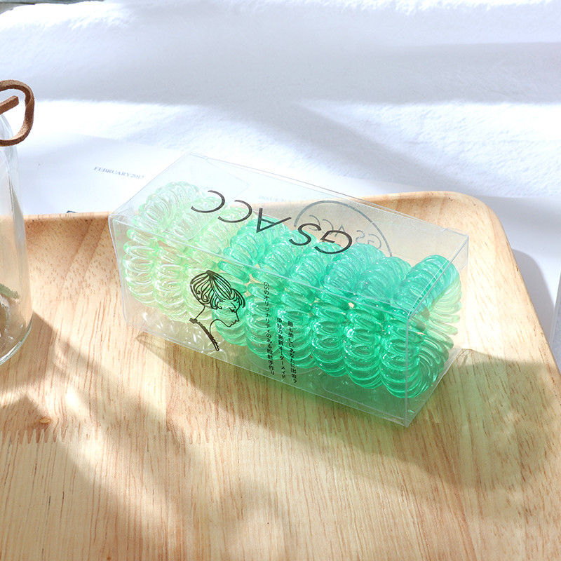 9 vnt mergaičių saldainių spalvos guminė juosta moteriška plaukų juosta plaukų aksesuarai Mergaičių gradiento spalvos telefono laidas plaukų žiedas plaukų aksesuarai