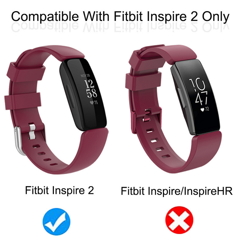 Curea de înlocuire din silicon pentru ceasul inteligent Fitbit Inspire 2 Curea de înlocuire pentru încheietura mâinii pentru brățară Fitbit Inspire2 Color simplu