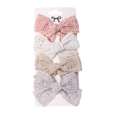 4 bucăți/set agrafe de păr din dantelă dulce pentru copii, pentru fete drăguțe, agrafe de tip boutique, agrafe, accesorii pentru păr pentru copii, cadouri