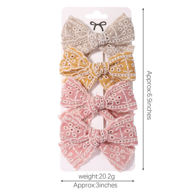 4 bucăți/set agrafe de păr din dantelă dulce pentru copii, pentru fete drăguțe, agrafe de tip boutique, agrafe, accesorii pentru păr pentru copii, cadouri