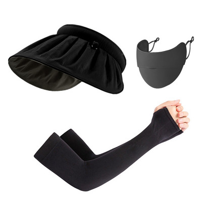 Summer Shell skrybėlė nuo saulės, apsauganti nuo UV spindulių, dvigubo naudojimo plaukų lanko kepurė nuo saulės moterims lauko paplūdimio minkšta sulankstoma plataus kraštelio kibiro dangteliai