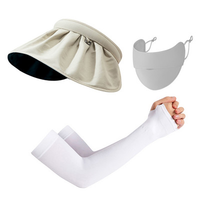 Summer Shell skrybėlė nuo saulės, apsauganti nuo UV spindulių, dvigubo naudojimo plaukų lanko kepurė nuo saulės moterims lauko paplūdimio minkšta sulankstoma plataus kraštelio kibiro dangteliai