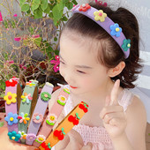 Noi fete drăguțe de desene animate cu flori cu fructe bentițe colorate cu burete pentru păr dulce decorați bentita pentru cap Accesorii pentru păr la modă