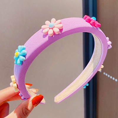 Noi fete drăguțe de desene animate cu flori cu fructe bentițe colorate cu burete pentru păr dulce decorați bentita pentru cap Accesorii pentru păr la modă