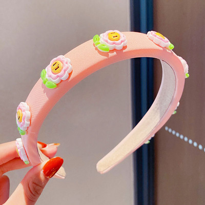 Noi fete drăguțe de desene animate cu flori cu fructe bentițe colorate cu burete pentru păr dulce decorați bentita pentru cap Accesorii pentru păr la modă