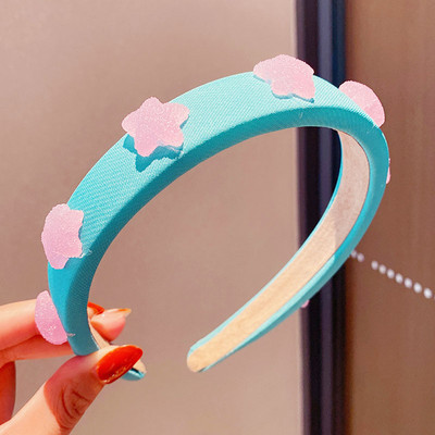 Noi fete drăguțe de desene animate cu flori cu fructe bentițe colorate cu burete pentru păr dulce decorați bentita pentru cap Accesorii pentru păr la modă