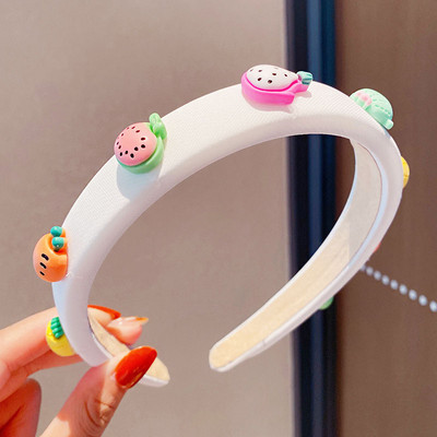 Noi fete drăguțe de desene animate cu flori cu fructe bentițe colorate cu burete pentru păr dulce decorați bentita pentru cap Accesorii pentru păr la modă