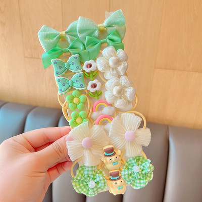 20 vnt. / rinkinys Vaikams mielas animacinis filmukas, gėlėtas lankelis, elastinės plaukų juostelės kūdikių mergaičių minkštos gležtuvės guminės juostelės vaikų plaukų aksesuarai