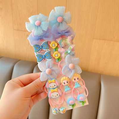 20 vnt. / rinkinys Vaikams mielas animacinis filmukas, gėlėtas lankelis, elastinės plaukų juostelės kūdikių mergaičių minkštos gležtuvės guminės juostelės vaikų plaukų aksesuarai