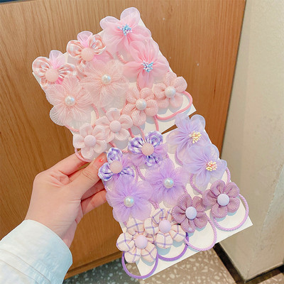 20 vnt. / rinkinys Vaikams mielas animacinis filmukas, gėlėtas lankelis, elastinės plaukų juostelės kūdikių mergaičių minkštos gležtuvės guminės juostelės vaikų plaukų aksesuarai