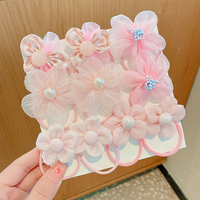 20 vnt. / rinkinys Vaikams mielas animacinis filmukas, gėlėtas lankelis, elastinės plaukų juostelės kūdikių mergaičių minkštos gležtuvės guminės juostelės vaikų plaukų aksesuarai